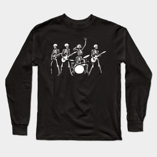 punk rock skeleton band Long Sleeve T-Shirt
